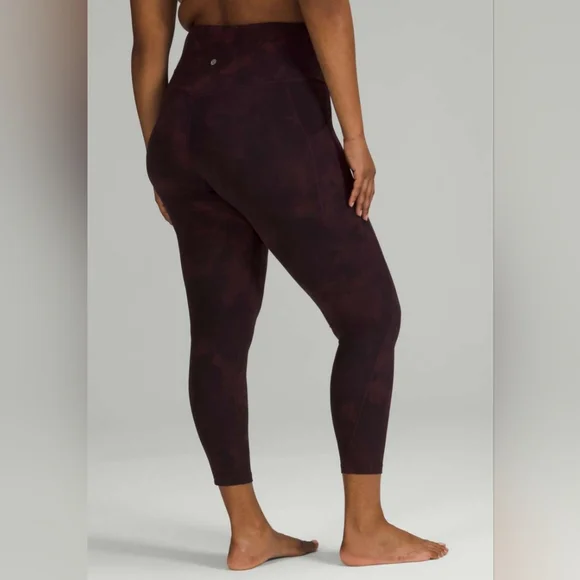 Lululemon Align HR Leggings With Pockets 25" W5DSRS 6 Diamond Dye Cassis Black - Picture 6 of 15
